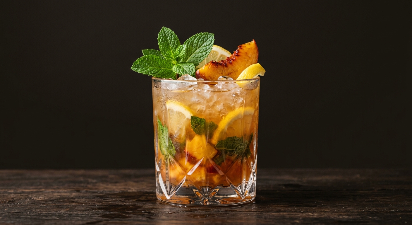 Whiskey Peach Smash